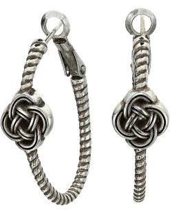 Brighton Interlok Knot Rope Hoop Earrings