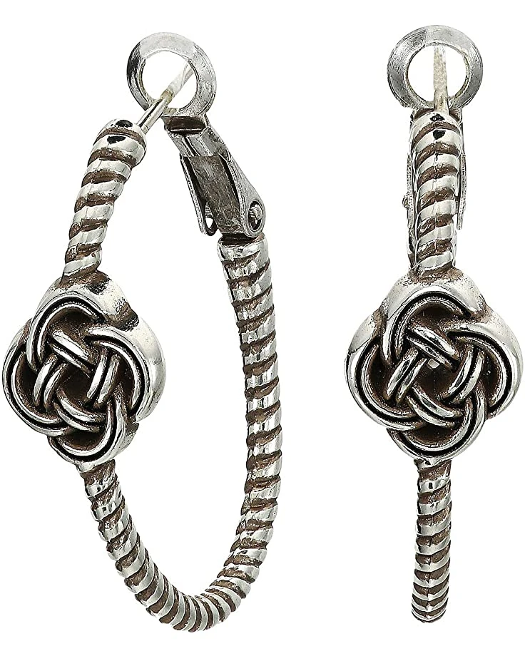 Brighton Interlok Knot Rope Hoop Earrings 1 Brighton Interlok Knot Rope Hoop Earrings