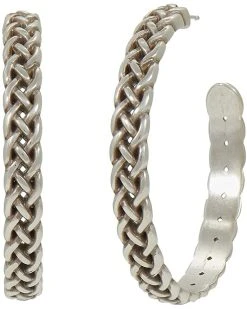 Brighton Interlok Braided Large Hoop Earrings