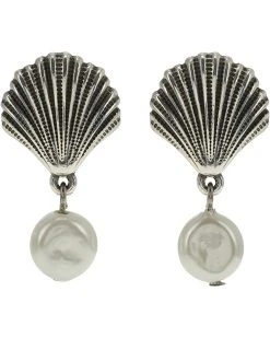 Brighton Shells Pearl Drop Earrings