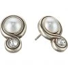 Brighton Infinity Pearl Post Earrings
