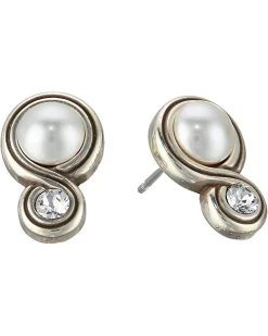 Brighton Infinity Pearl Post Earrings