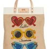 Brighton Handbags Sunny Shades Burlap Tote
