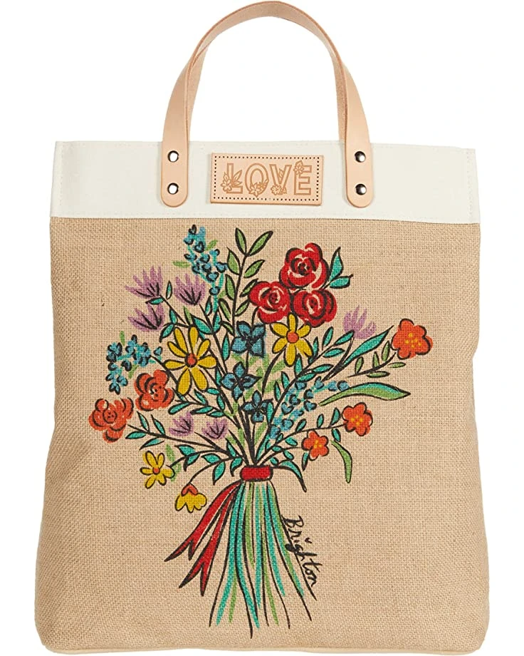 Brighton Bella Bouquet Burlap Tote | Handbags 1 Brighton Bella Bouquet Burlap Tote | Handbags